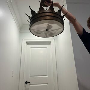 Bronze Crown Ceiling Light Fixture